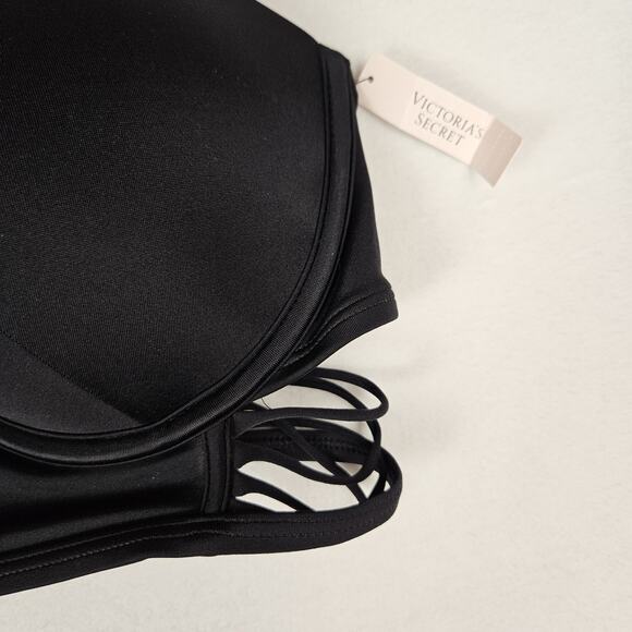 VS Archives Swim Bikini Top Victoria Secret Strappy Sided Bombshell Push Up 34DD - Picture 6 of 16